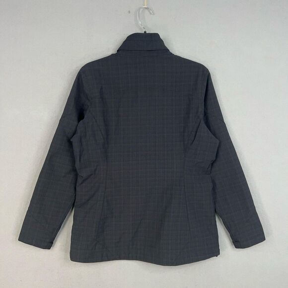 REI Jacket Womens Medium Gray Plaid Windproof Outdoor Hiking Elements Softshell - Picture 7 of 14